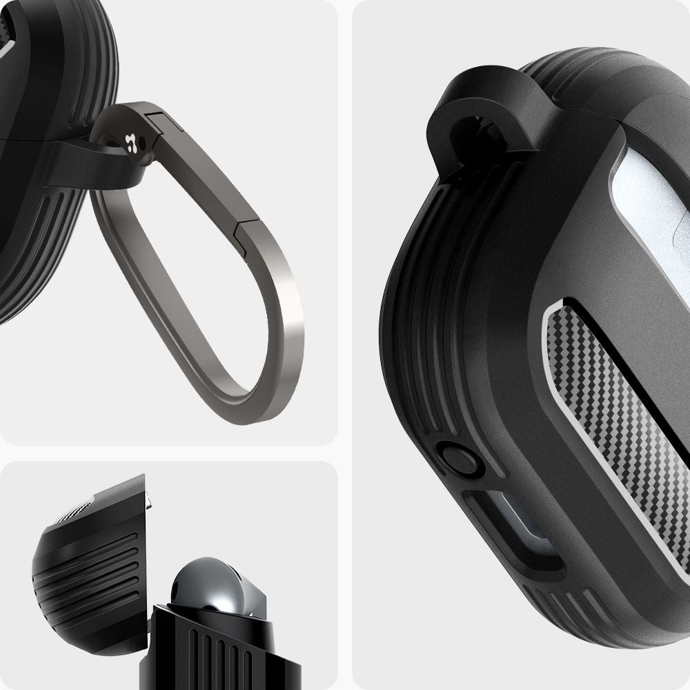 Spigen Rugged Armor Hülle für Samsung Galaxy Buds3 FE / Buds3 Pro / Buds3, Schwarz ACS08330