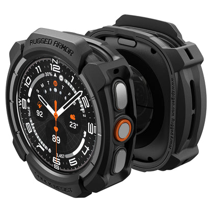 Spigen Rugged Armor Hülle für Samsung Galaxy Watch Ultra2, Matt Schwarz ACS11611