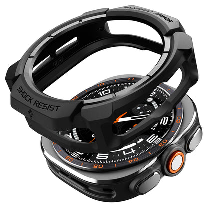 Spigen Rugged Armor Hülle für Samsung Galaxy Watch Ultra2, Matt Schwarz ACS11611