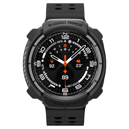 Spigen Rugged Armor Hülle für Samsung Galaxy Watch Ultra2, Matt Schwarz ACS11611