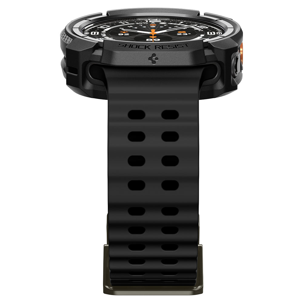 Spigen Rugged Armor Hülle für Samsung Galaxy Watch Ultra2, Matt Schwarz ACS11611