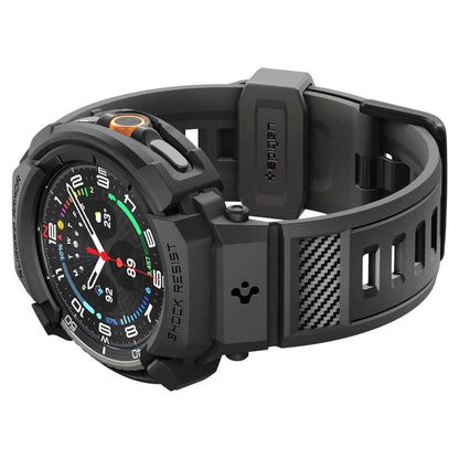 Spigen Rugged Armor Pro Hülle für Samsung Galaxy Watch8 Classic, Mattschwarz ACS10013
