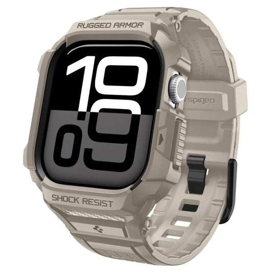 Spigen Rugged Armor Pro V2 Hülle für Apple Watch Series 10 / 11 46mm, Beige ACS10506