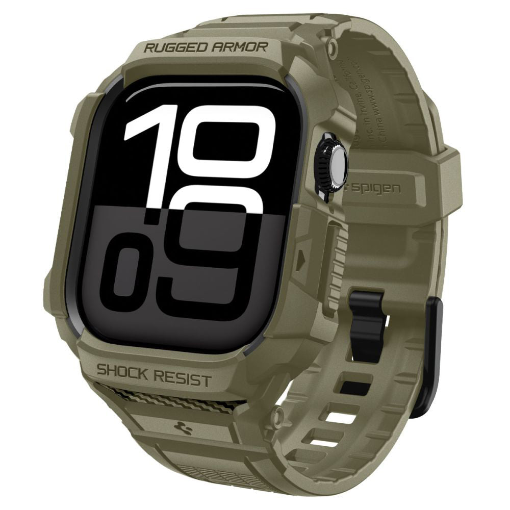 Spigen Rugged Armor Pro V2 Hülle für Apple Watch Series 10 46mm, Khaki