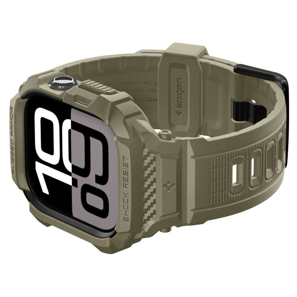 Spigen Rugged Armor Pro V2 Hülle für Apple Watch Series 10 46mm, Khaki