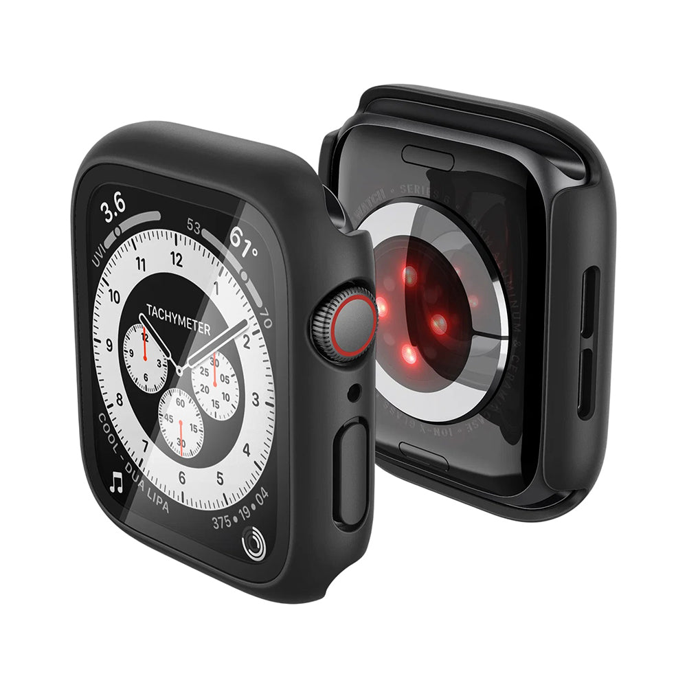 Spigen Thin Fit 360 Hülle für Apple Watch Series 40mm, Schwarz ACS11593
