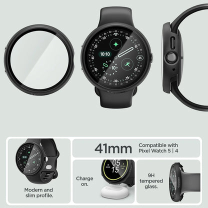 Spigen Thin Fit 360 Hülle für Google Pixel Watch 41 mm Series, Schwarz ACS11750