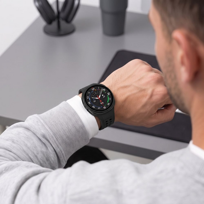Tech-Protect Defense Hülle für Samsung Galaxy Watch 9 / Watch8 44mm, 2er Set, Schwarz / Transparent