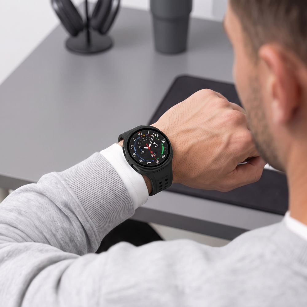 Tech-Protect Defense Hülle für Samsung Galaxy Watch9 / Watch8 40mm, 2er Set, Schwarz / Transparent