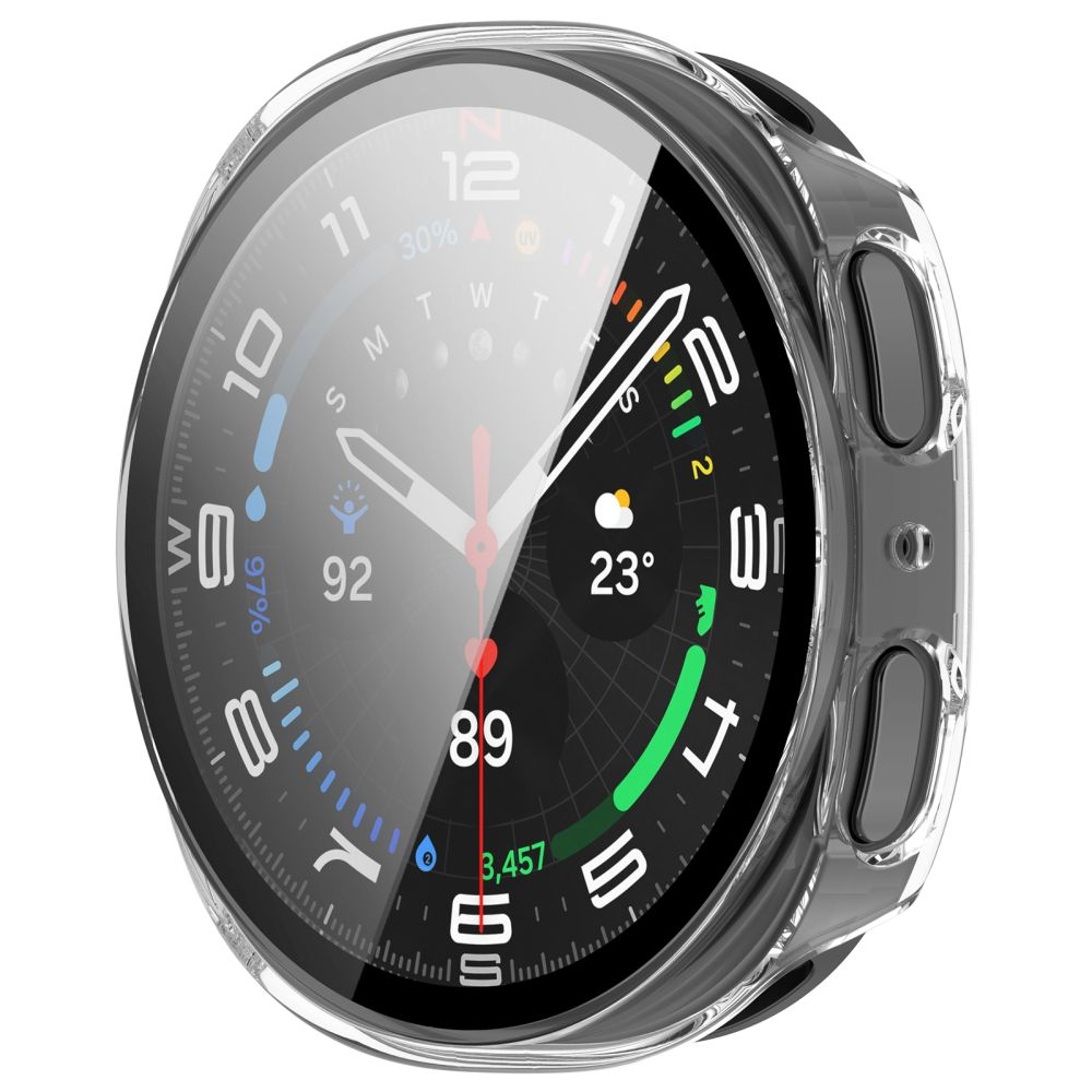 Tech-Protect Defense Hülle für Samsung Galaxy Watch 9 / Watch8 44mm, 2er Set, Schwarz / Transparent