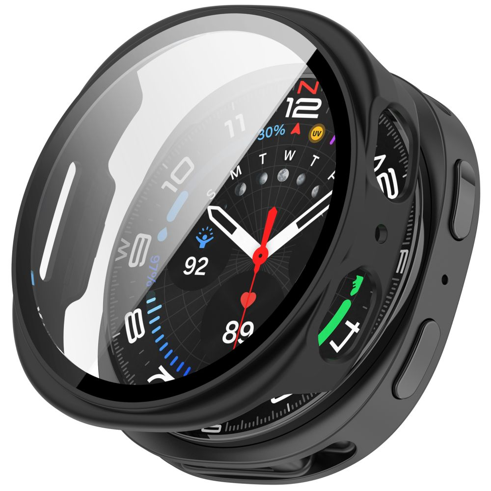 Tech-Protect Defense Hülle für Samsung Galaxy Watch 9 / Watch8 44mm, 2er Set, Schwarz / Transparent