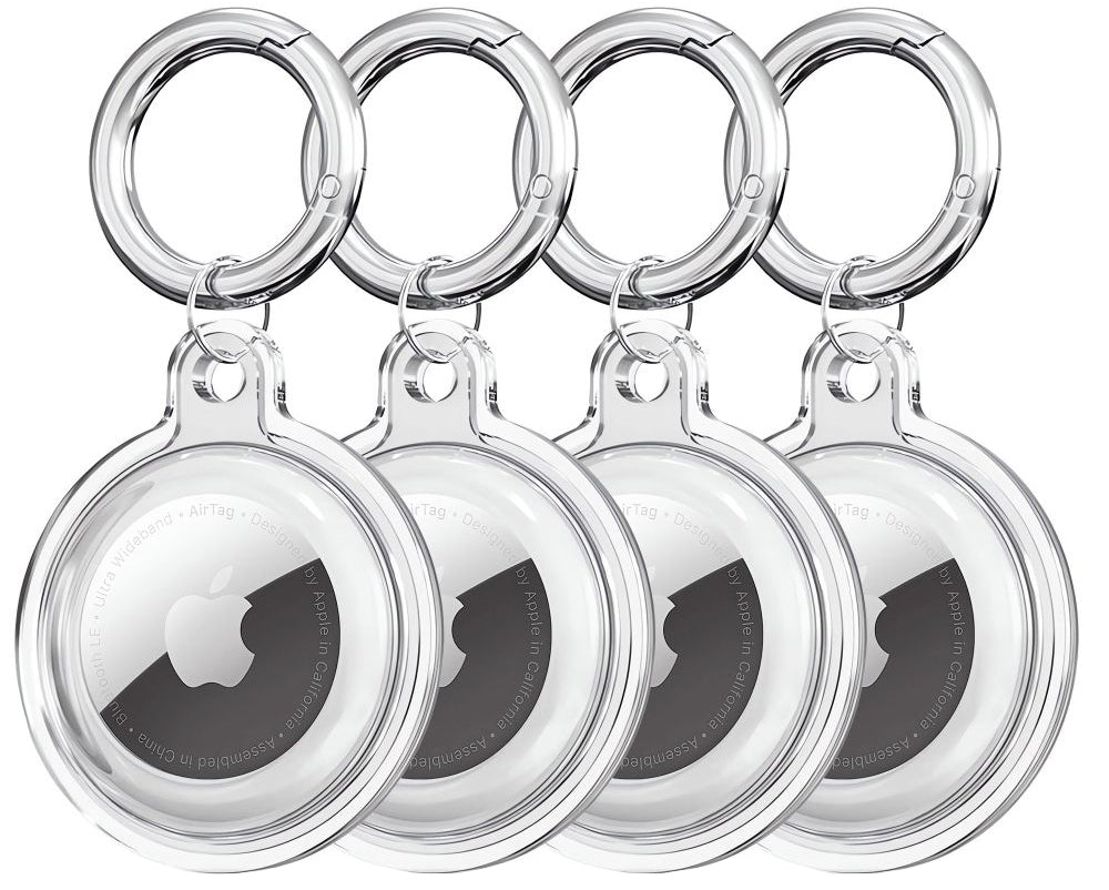 Tech-Protect Icon Hülle für Apple AirTag, Set 4 Stück, Transparent