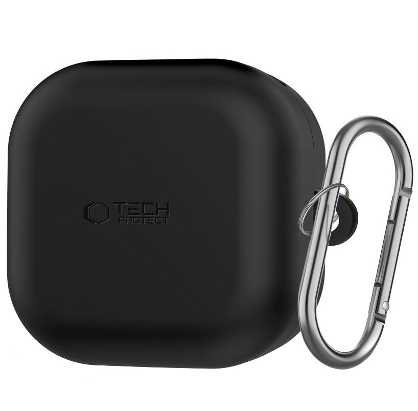 Tech-Protect Silicone Hook Hülle für Samsung Galaxy Buds4 / Buds4 Pro, Schwarz
