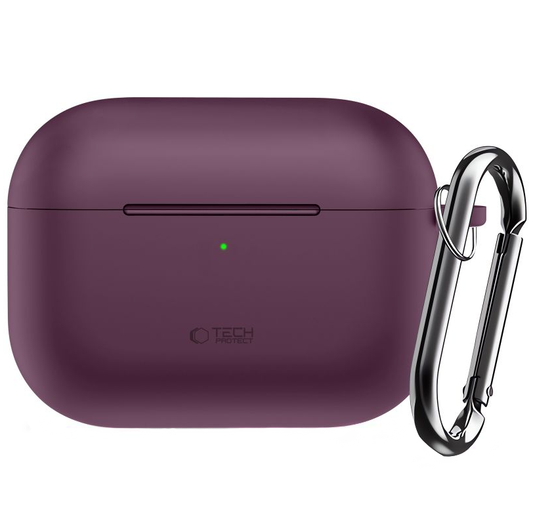 Tech-Protect Silicone Hook Hülle für Apple AirPods Pro 3, Weinrot