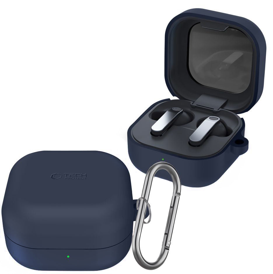 Tech-Protect Silicone Hook Hülle für Samsung Galaxy Buds4 / Buds4 Pro, Marineblau