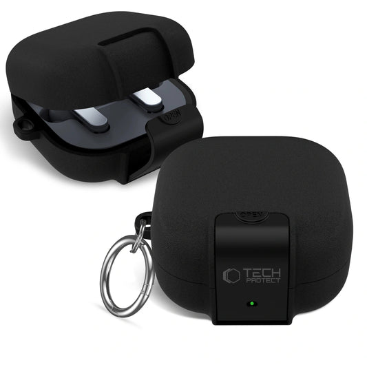 Tech-Protect Slim Hook Case for Samsung Galaxy Buds4 / Buds4 Pro, Black