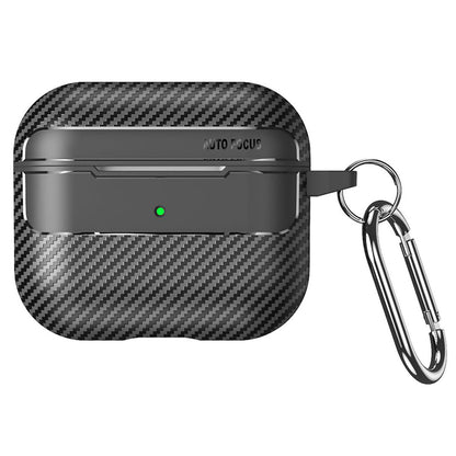 Techsuit CarbonFiber Hülle für Apple AirPods 3, Schwarz