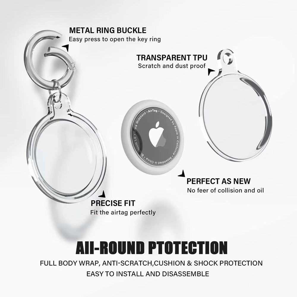 Techsuit CT15 Hülle für Apple AirTag, Transparent