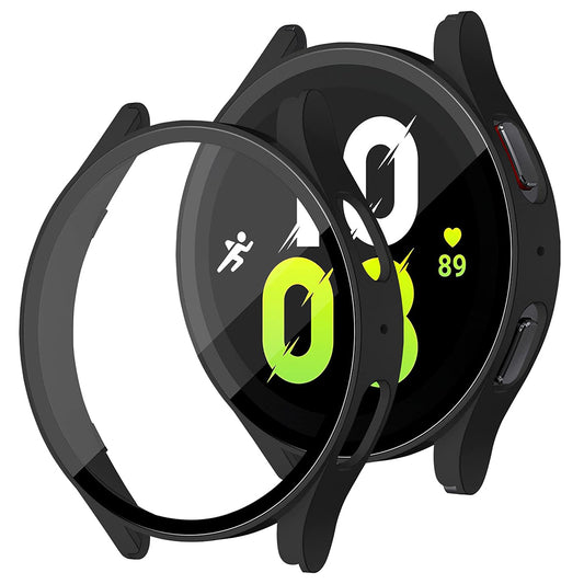 Techsuit Defense360 Pro Hülle für Samsung Galaxy Watch6 / Watch5 / Watch4 40mm Serie, Schwarz