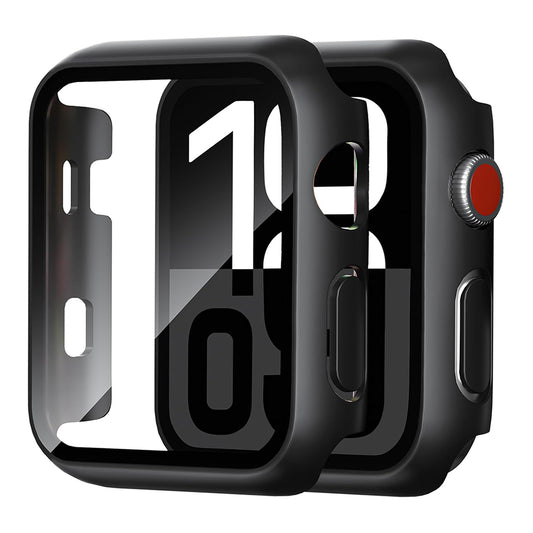 Techsuit Defense360 Pro Hülle für Apple Watch 38mm Series, Schwarz