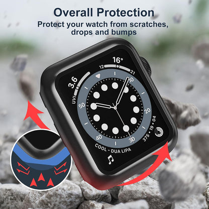 Techsuit Defense360 Pro Hülle für Apple Watch 42mm Series, Schwarz
