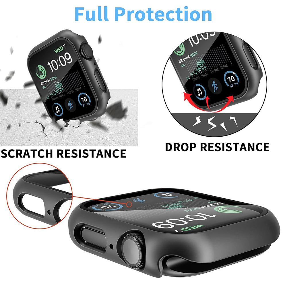 Techsuit Defense360 Pro Hülle für Apple Watch 44mm Series, Schwarz