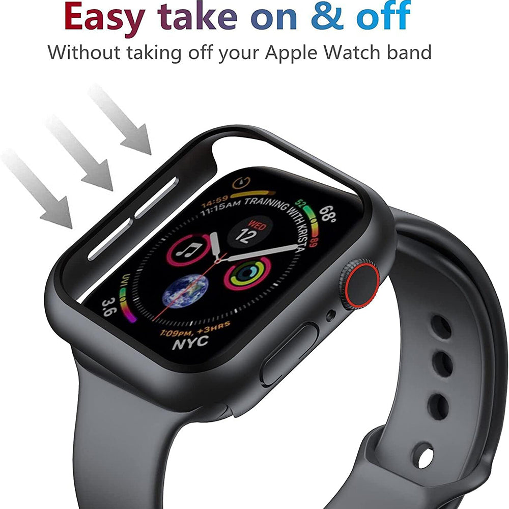 Techsuit Defense360 Pro Hülle für Apple Watch 44mm Series, Schwarz
