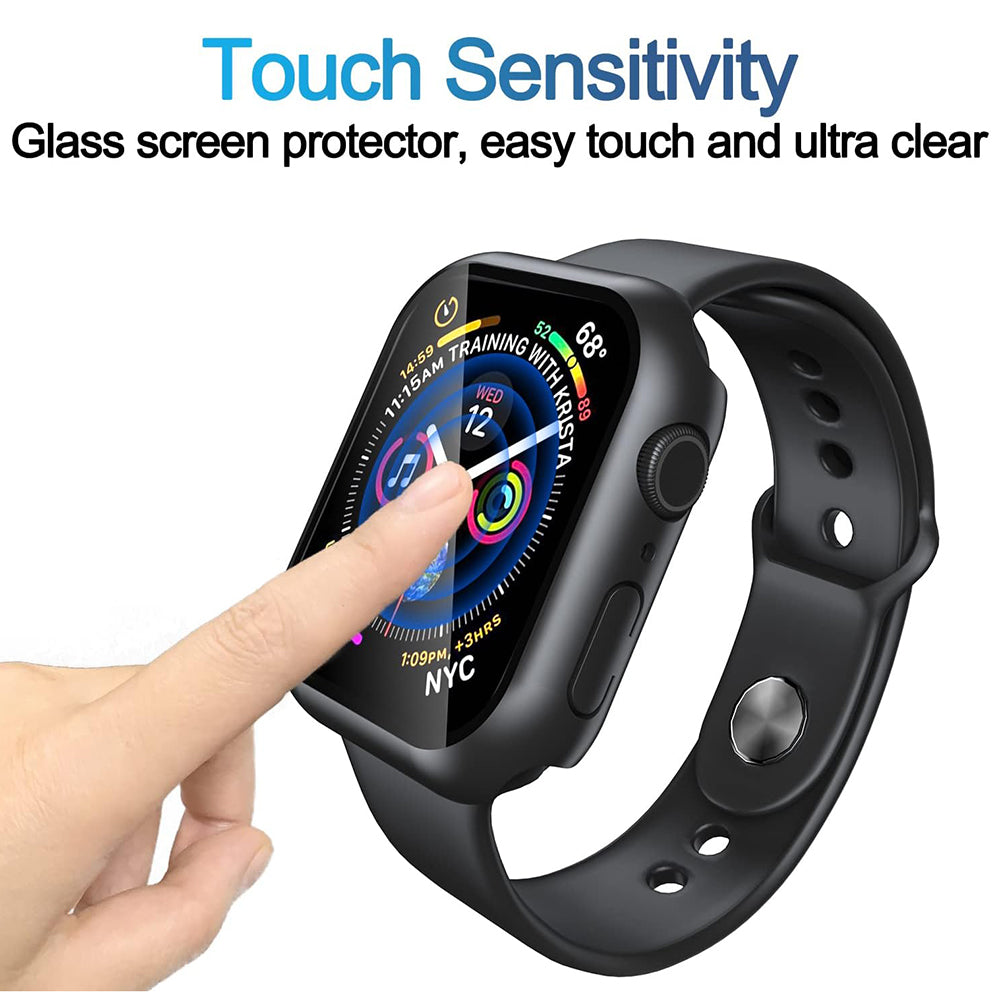 Techsuit Defense360 Pro Hülle für Apple Watch 7 41mm Serie, Schwarz