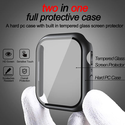 Techsuit Defense360 Pro Hülle für Apple Watch 7 41mm Serie, Schwarz