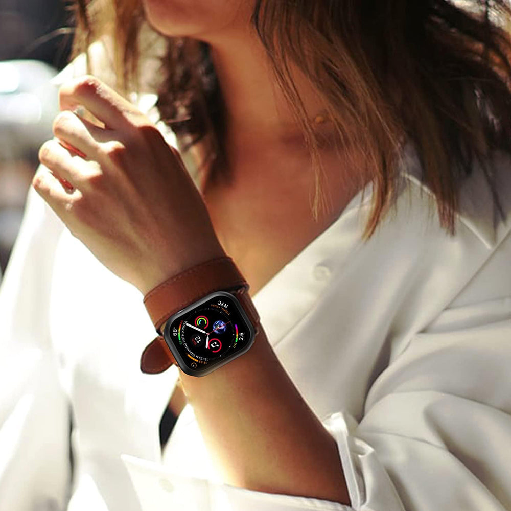 Techsuit Defense360 Pro Hülle für Apple Watch 7 41mm Serie, Schwarz