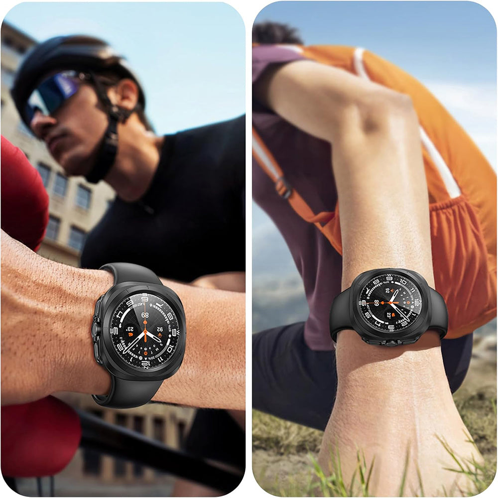 Techsuit Defense360 Pro Hülle für Samsung Galaxy Watch Ultra, Schwarz