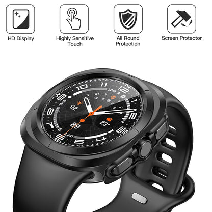 Techsuit Defense360 Pro Hülle für Samsung Galaxy Watch Ultra, Schwarz