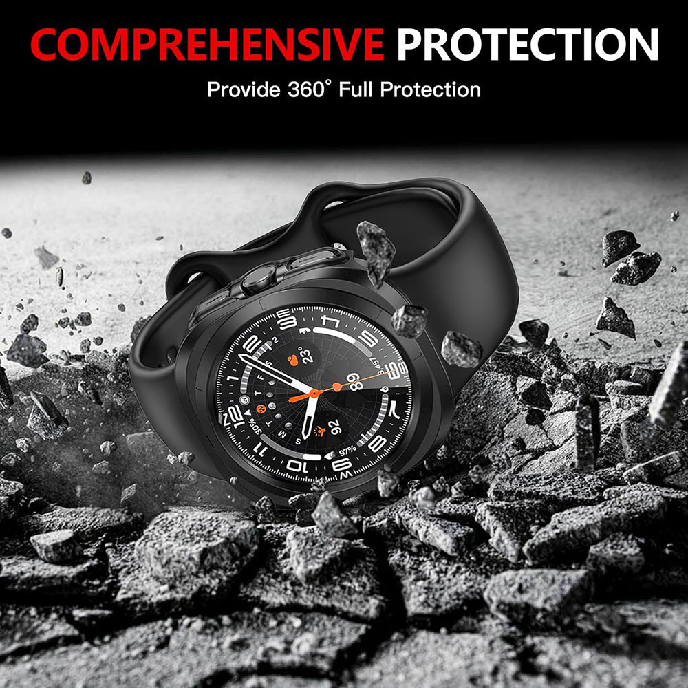 Techsuit Defense360 Pro Hülle für Samsung Galaxy Watch Ultra, Schwarz