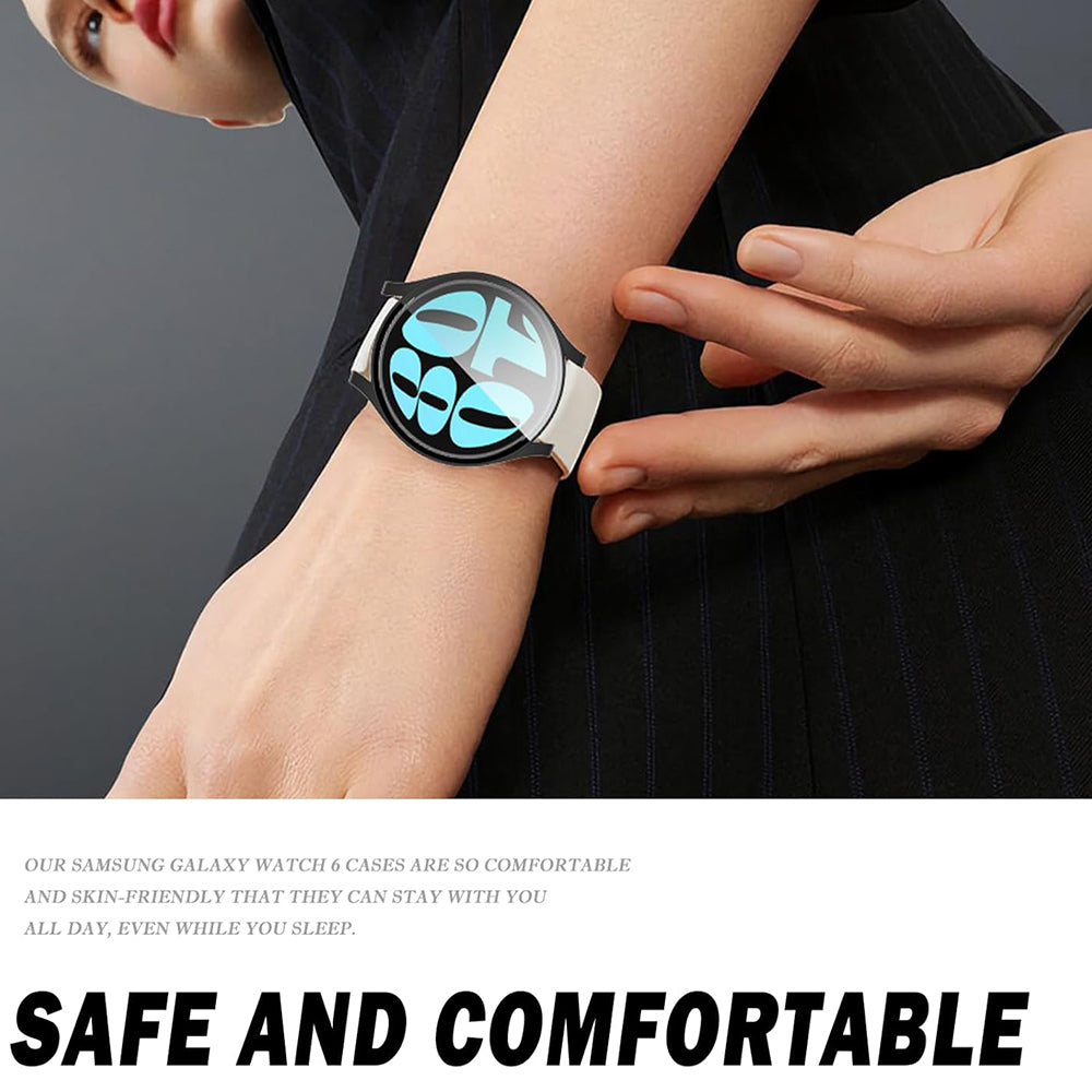 Techsuit Defense360 Pro Hülle für Samsung Galaxy Watch6 40mm, Schwarz