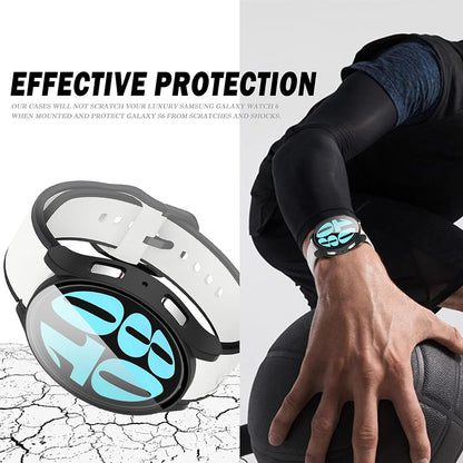 Techsuit Defense360 Pro Hülle für Samsung Galaxy Watch6 40mm, Schwarz