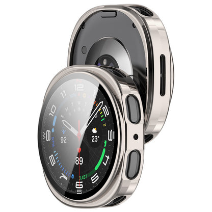 Techsuit Defense360 Pro Hülle für Samsung Galaxy Watch8 44mm, Perlmutt-Silber