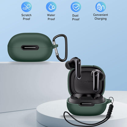 Techsuit Silikonhülle für Anker SoundCore P40i, Schwarz