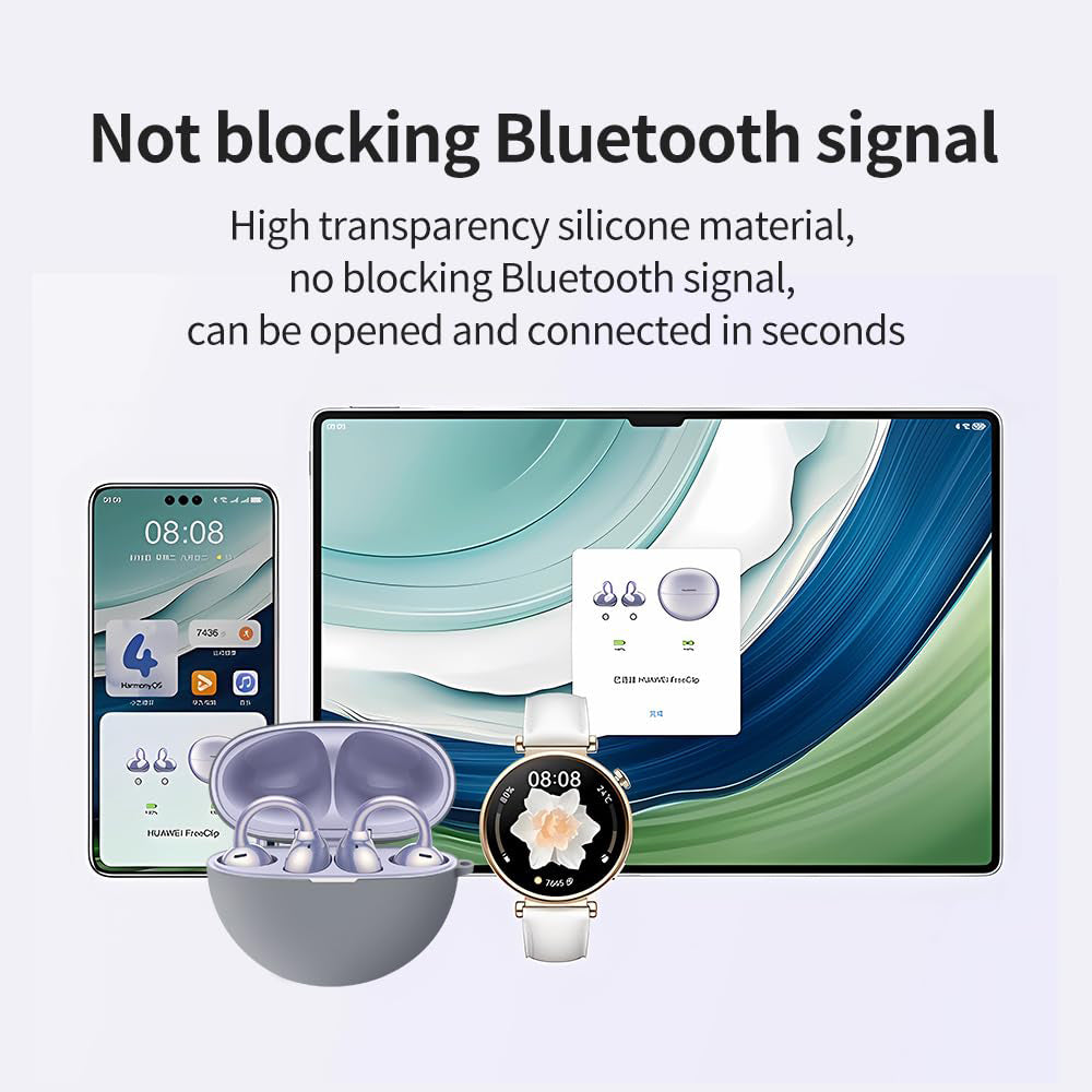 Techsuit Silikonhülle für Huawei FreeClip, Schwarz