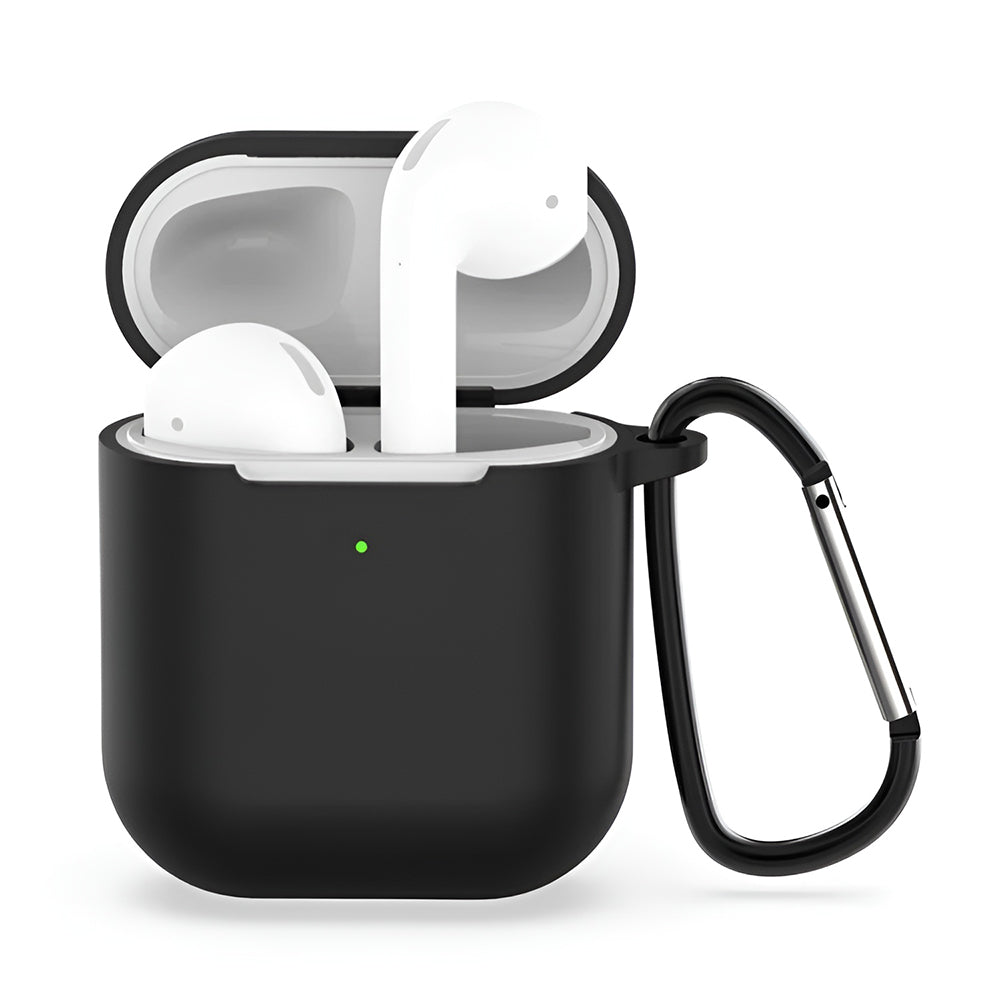 Techsuit Silikonhülle für Apple AirPods Gen 1 / Gen 2, Schwarz