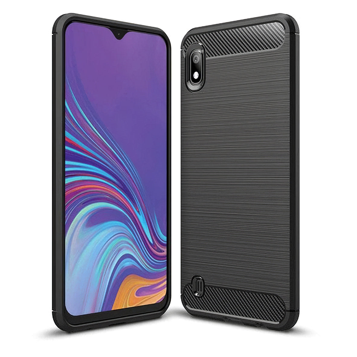 Case for Samsung Galaxy A10 A105, Carbon, Black