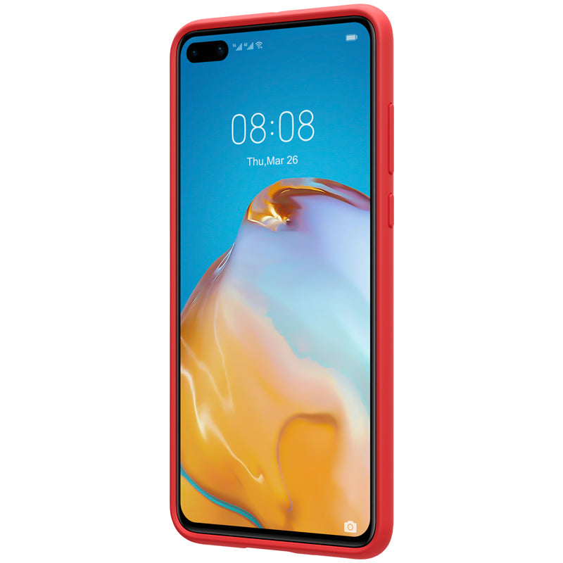 Case for Huawei P40, Nillkin, Flex Pure Liquid Silicone, Red