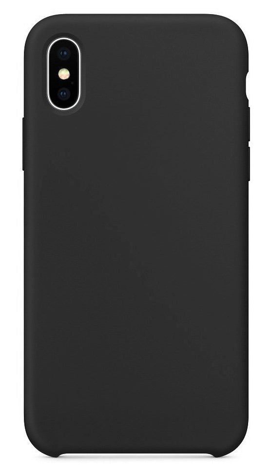 Hülle für Apple iPhone XS / X, OEM, reines Silikon, Schwarz