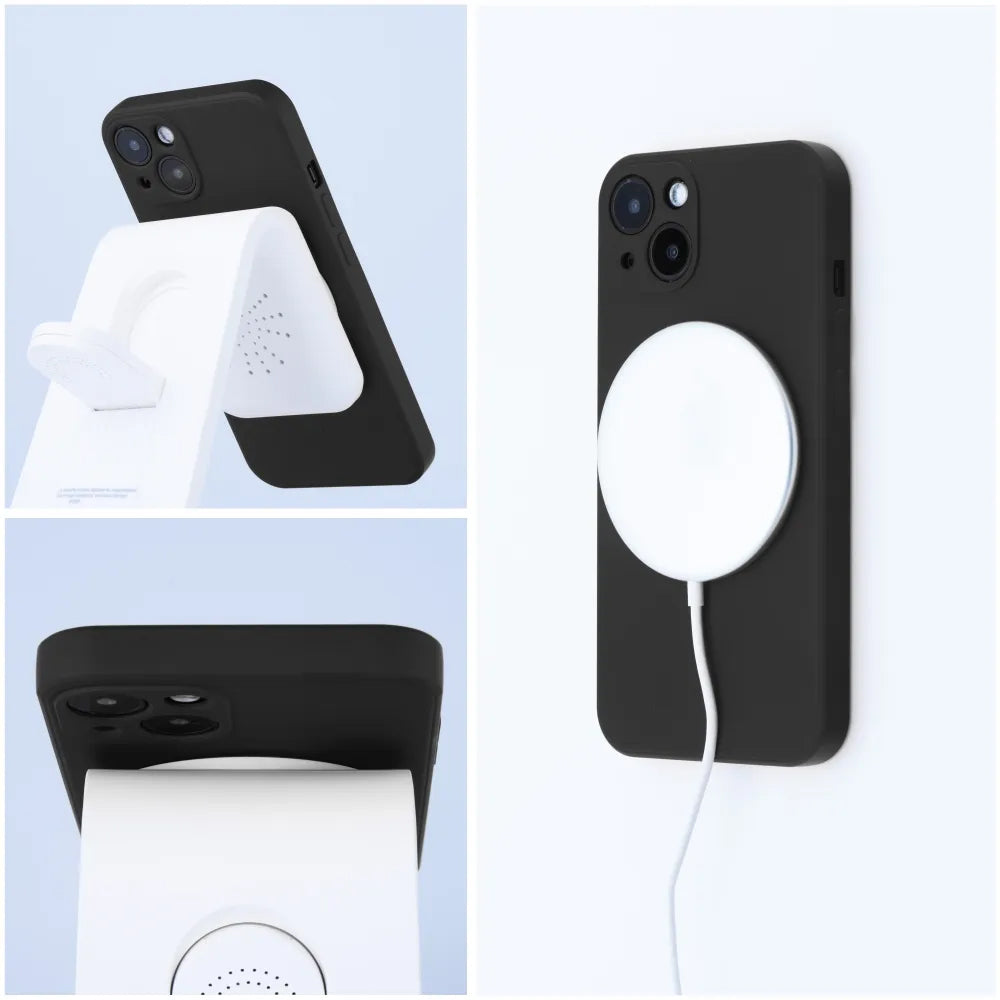 MagSafe-Hülle für Apple iPhone 13 Pro Max, OEM, Silicone Mag, Schwarz