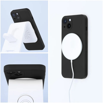 MagSafe-Hülle für Apple iPhone 13 Pro Max, OEM, Silicone Mag, Schwarz