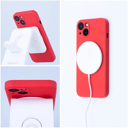 MagSafe-Hülle für Apple iPhone 12 Pro, OEM, Silikon, Rot