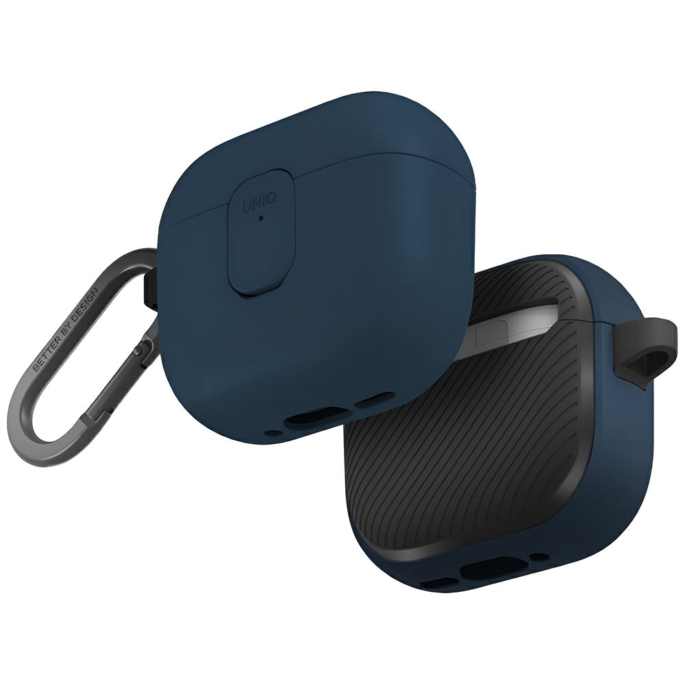 UNIQ Clyde Hülle für Apple AirPods 4, Schwarz Blau