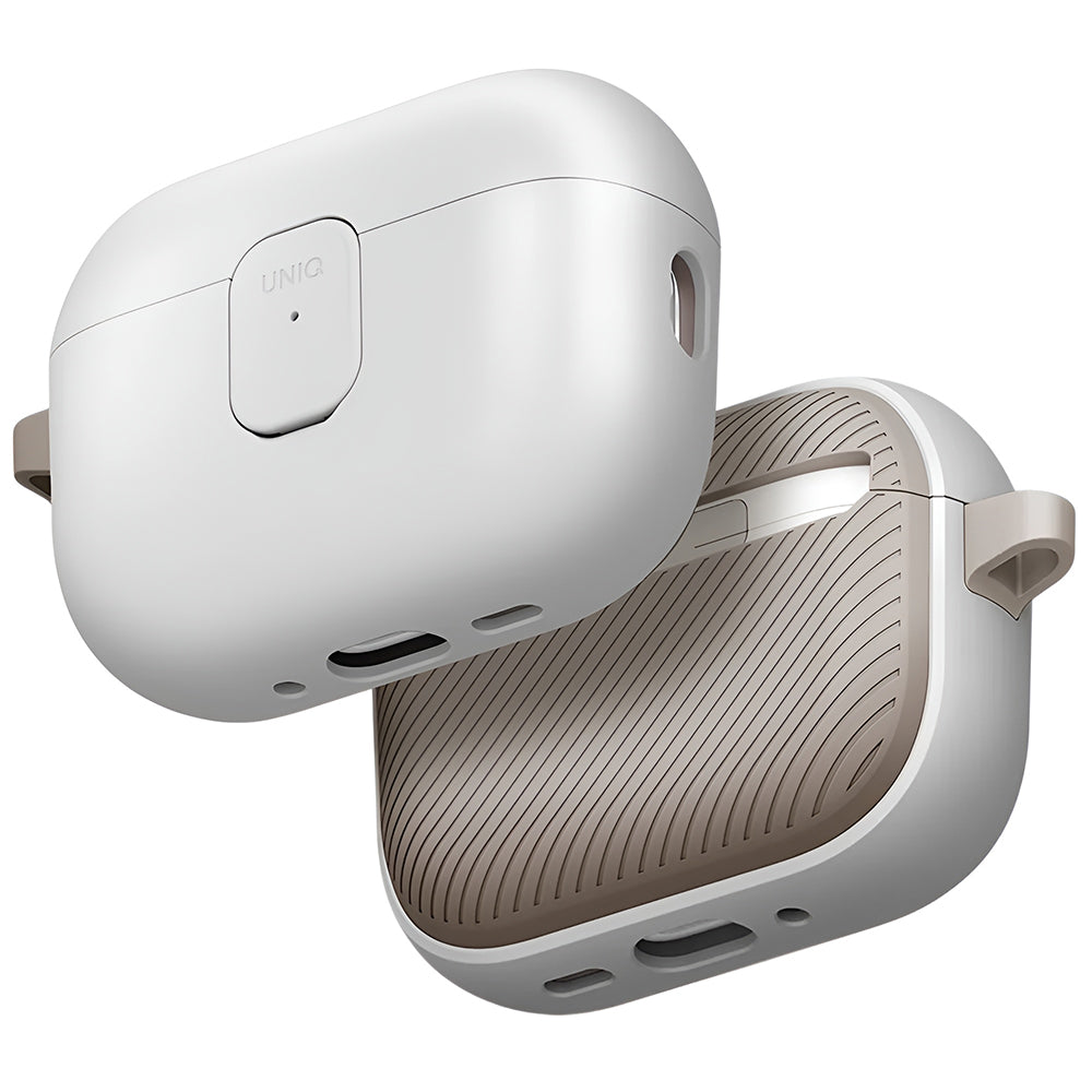 UNIQ Clyde Hülle für Apple AirPods Pro 3, Grau Beige