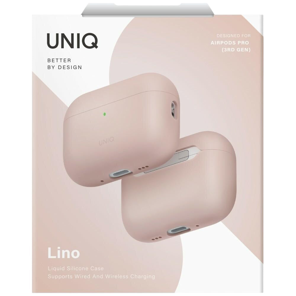 UNIQ Lino Hülle für Apple AirPods Pro 3, Rosa
