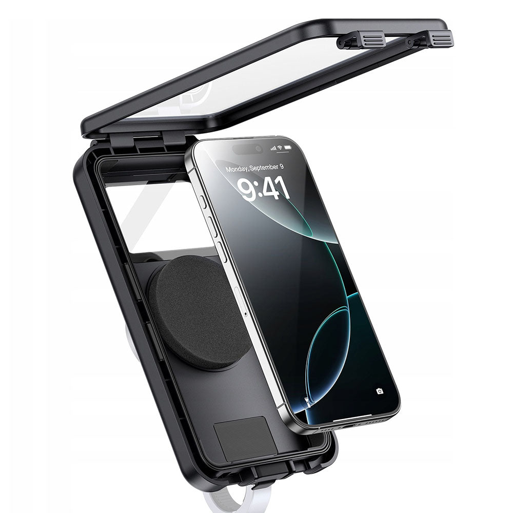 Wasserdichte Universaltasche kompatibel mit magnetischer Fahrradhalterung, Baseus, PrimeTrip VB1, Schwarz C0013D01