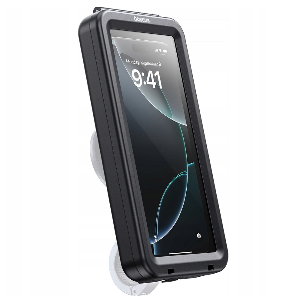 Wasserdichte Universaltasche kompatibel mit magnetischer Fahrradhalterung, Baseus, PrimeTrip VB1, Schwarz C0013D01